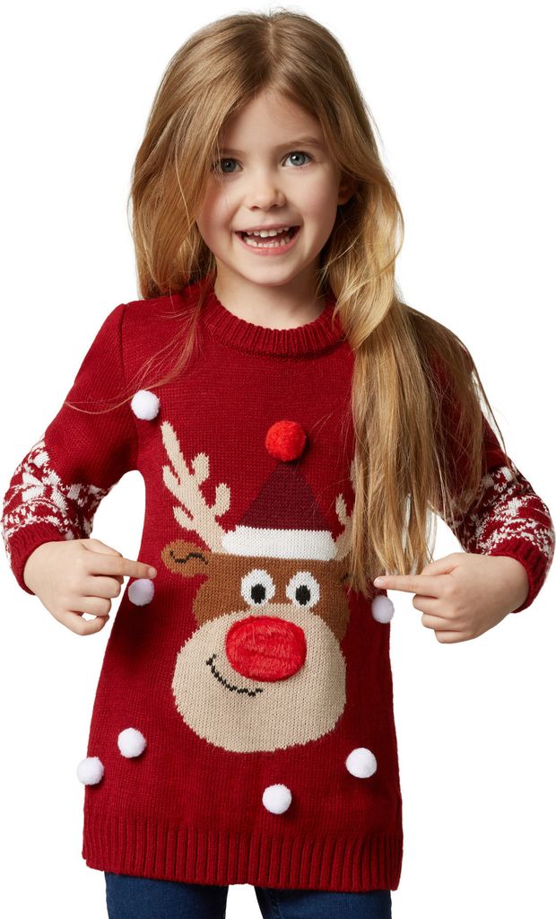 Weihnachtspullover Rudi Rentier für Kinder - 152 (11-12 Produktbild 4