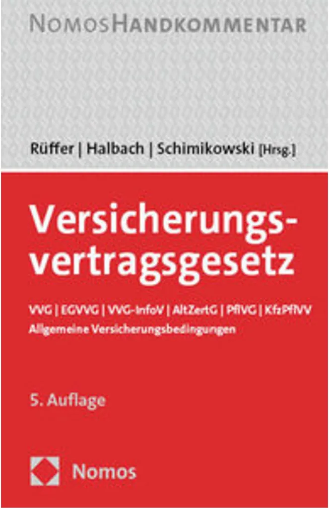 Versicherungsvertragsgesetz VVG - Édition reliée avec index thématique