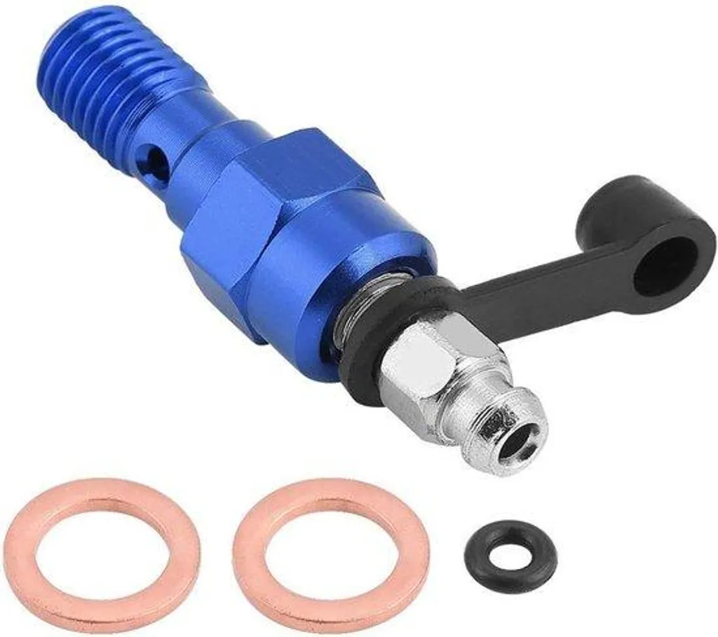 Vis de Purge de Frein M10x1,0 mm Bleue Allecto Plus pour Moto et Auto