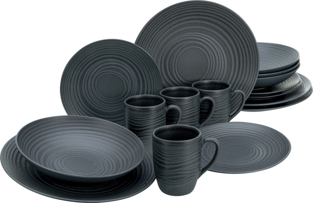 CreaTable, 20538, Lava Stone Black, Kombiservice 16-tlg, Produktbild 