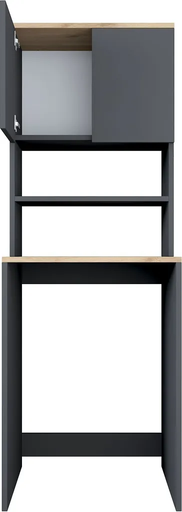 Meuble de rangement colonne pour salle de bain en bois brun