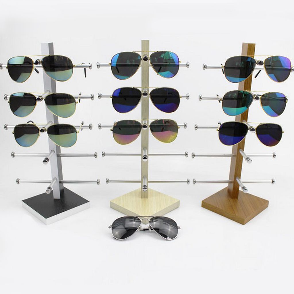 Brillenständer Holz Brillenhalter für 6 Brillen Sunglass Brillendisplay Ständer