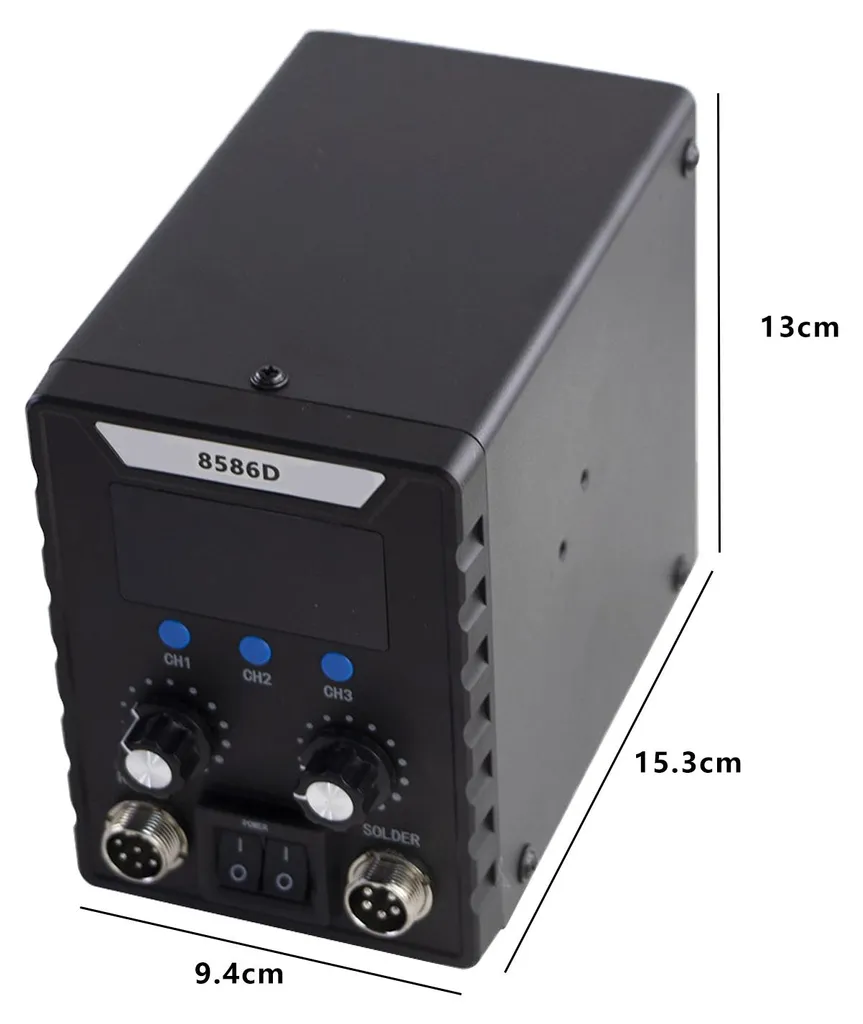 Station de soudage stable ±1 °C avec câble 1m et débit d'air ajustable