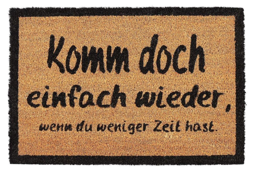 Relaxdays Fußmatte KOMM WIEDER, aus Kokosfasern, Produktbild 