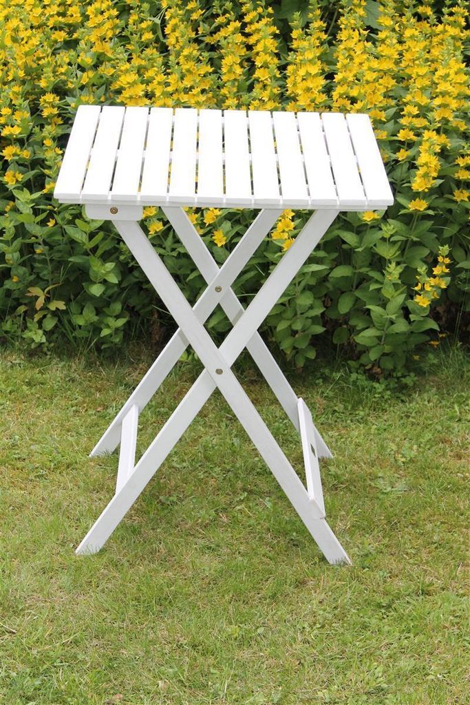 Klapptisch Bistro weiß gewischt 58x58cm