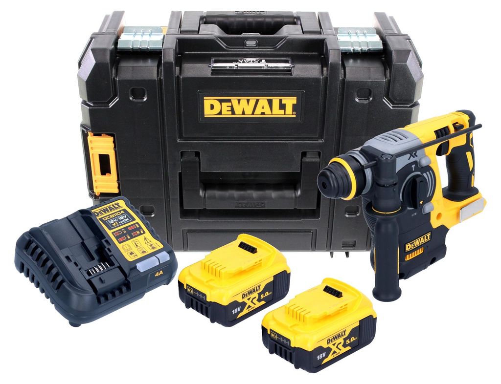 DeWALT DCH273P2T, Schwarz, Gelb, 2,4 cm, 1100 RPM, 2,1 J, Produktbild 