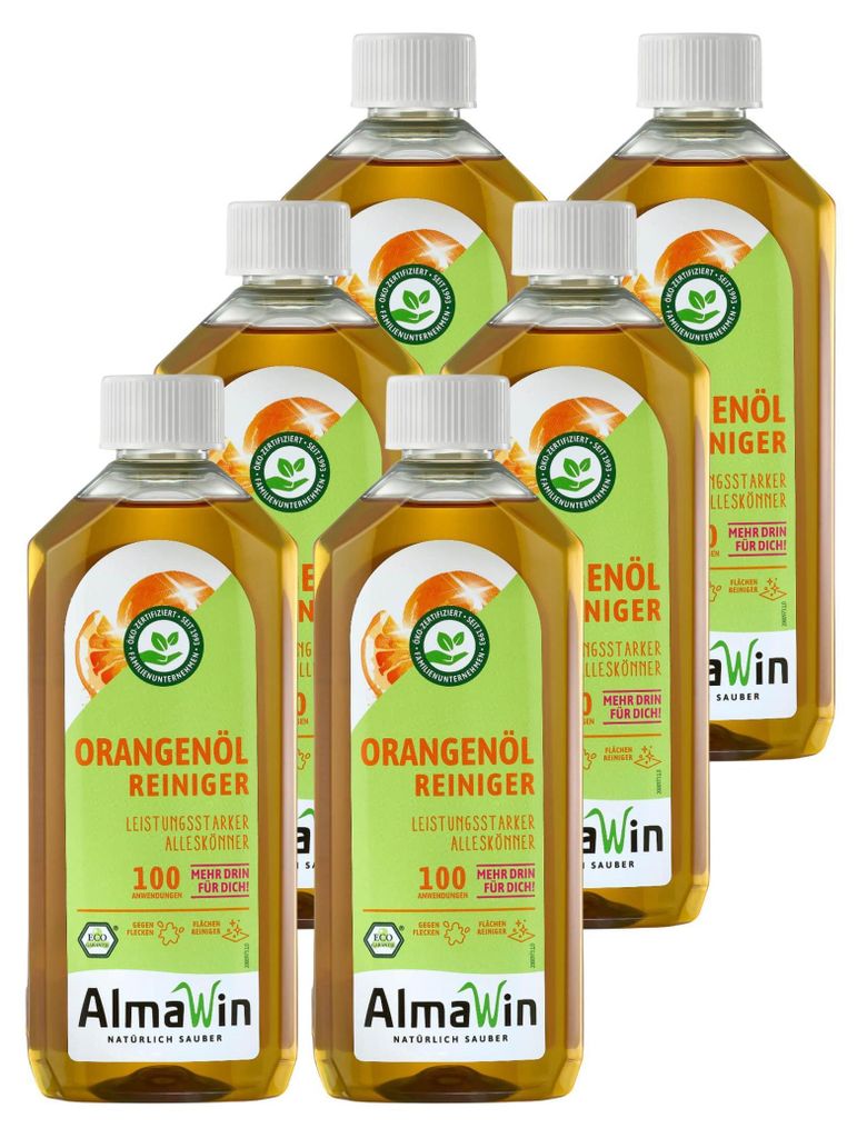 AlmaWin® Orangenölreiniger ÖKO [6x 500ml] ideal als starker Produktbild 