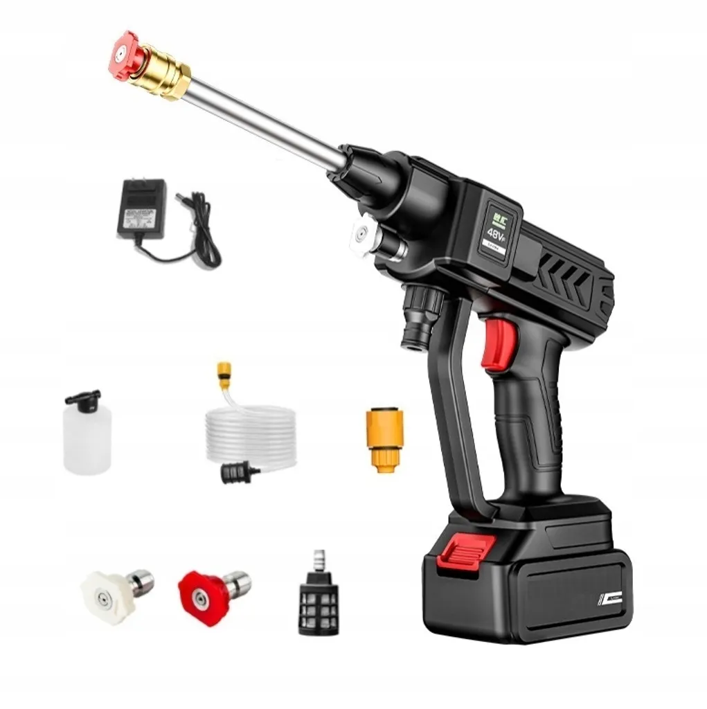 Pistolet de Nettoyage Haute Pression 60 Bar 500W Kit Complet Extérieur