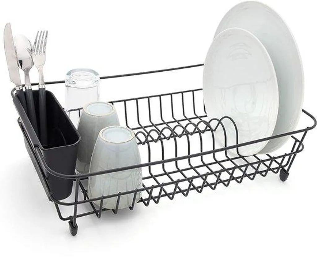 Égouttoir à couverts et assiettes antirouille noir : fini la corrosion