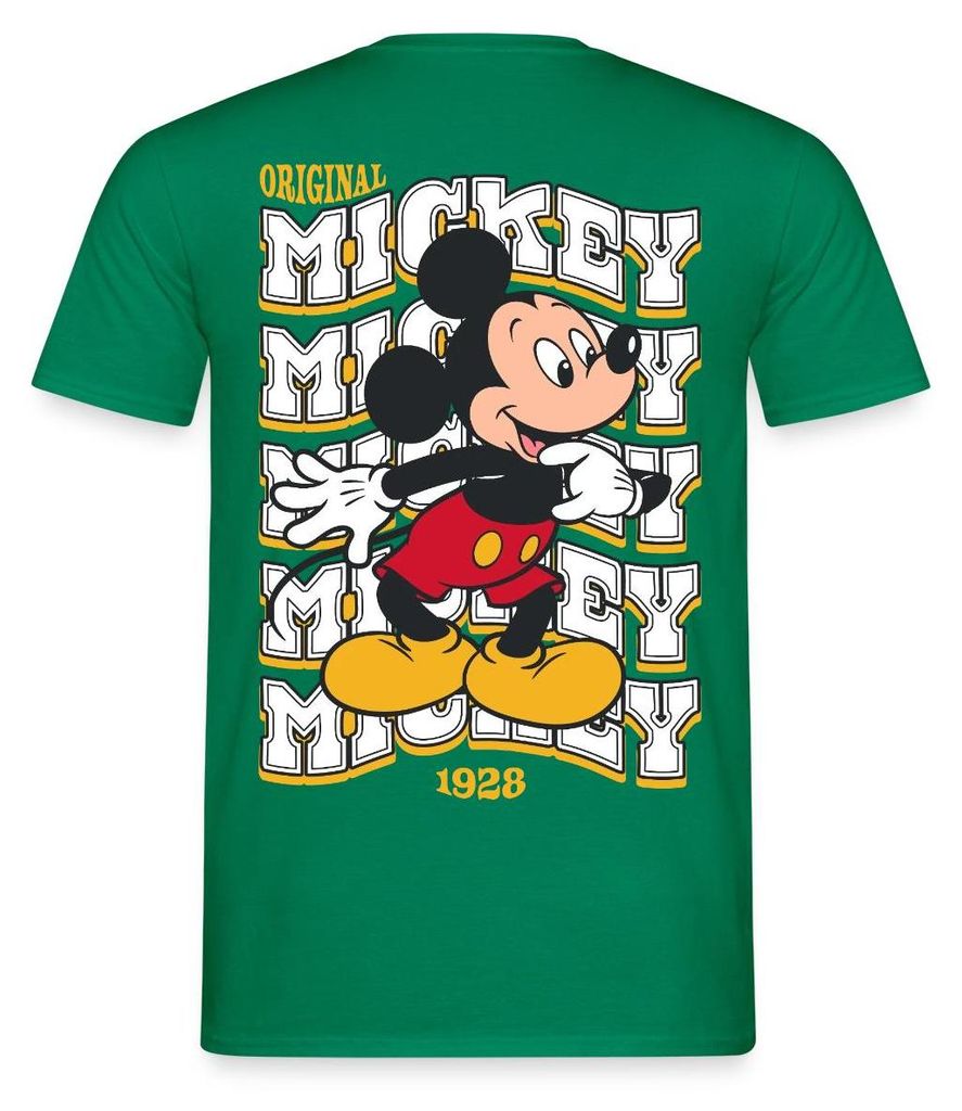 Mickey & Minnie Mickey Mouse Original 1928 Männer T-Shirt, 3XL, Kelly Green