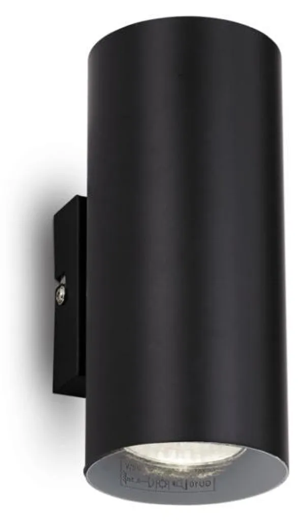 Applique murale HEISSE noire 2 ampoules design industriel pour salon