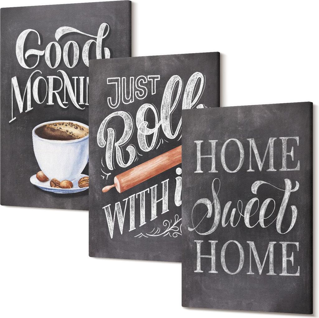 Leinwandbild – Wandbild – Leinwandbilder – Kunstdruck – Polycanvas – Modern – Mehrteilig – 3-Teilig Set – Hochwertig – Geruchslos...