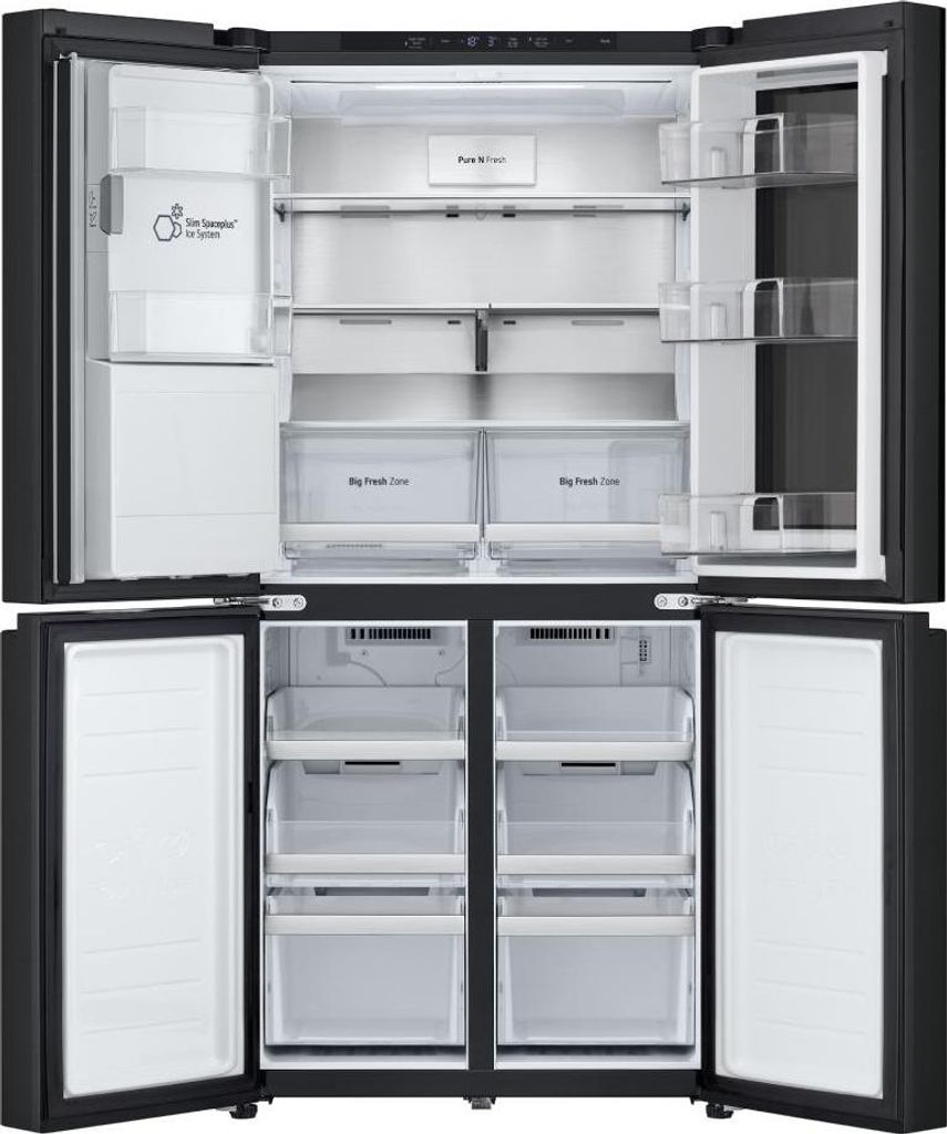 LG InstaView GMG860EPBE, Freistehend, Mehrtürig, Schwarz, 4 Produktbild 