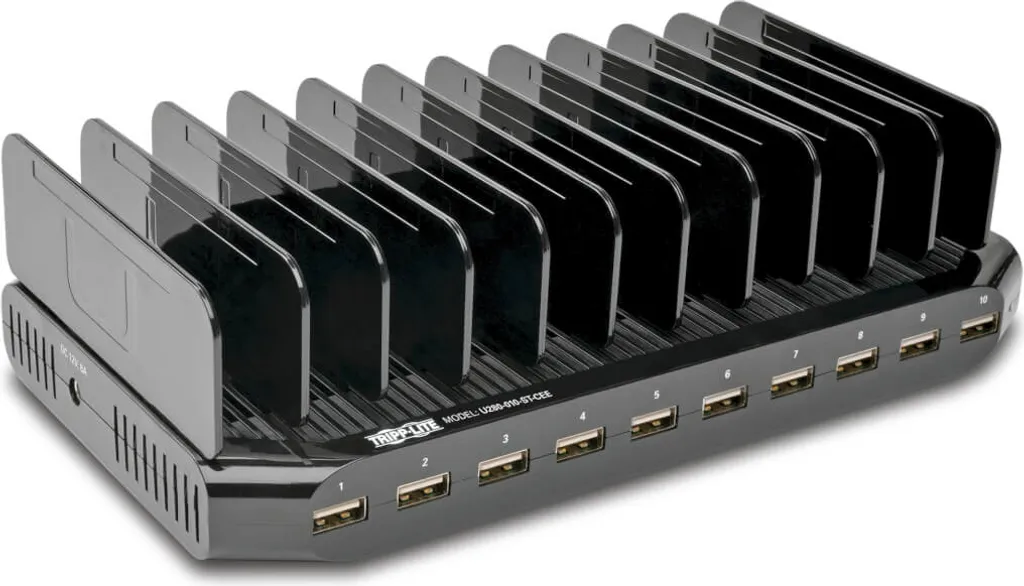 Finissez-en avec le désordre : Station Charge USB 10 Ports Tripp Lite