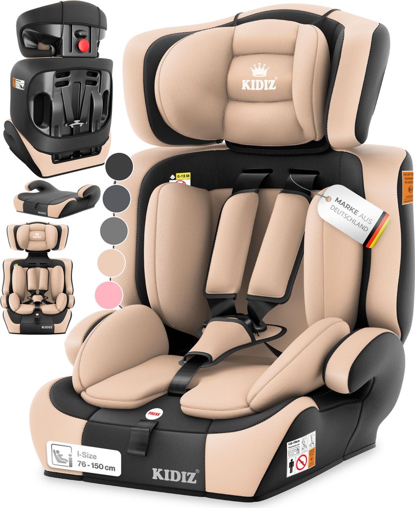 Seggiolino auto KIDIZ® Gruppo 1+2+3, da 9 a 36 kg, con Immagine del prodotto 
