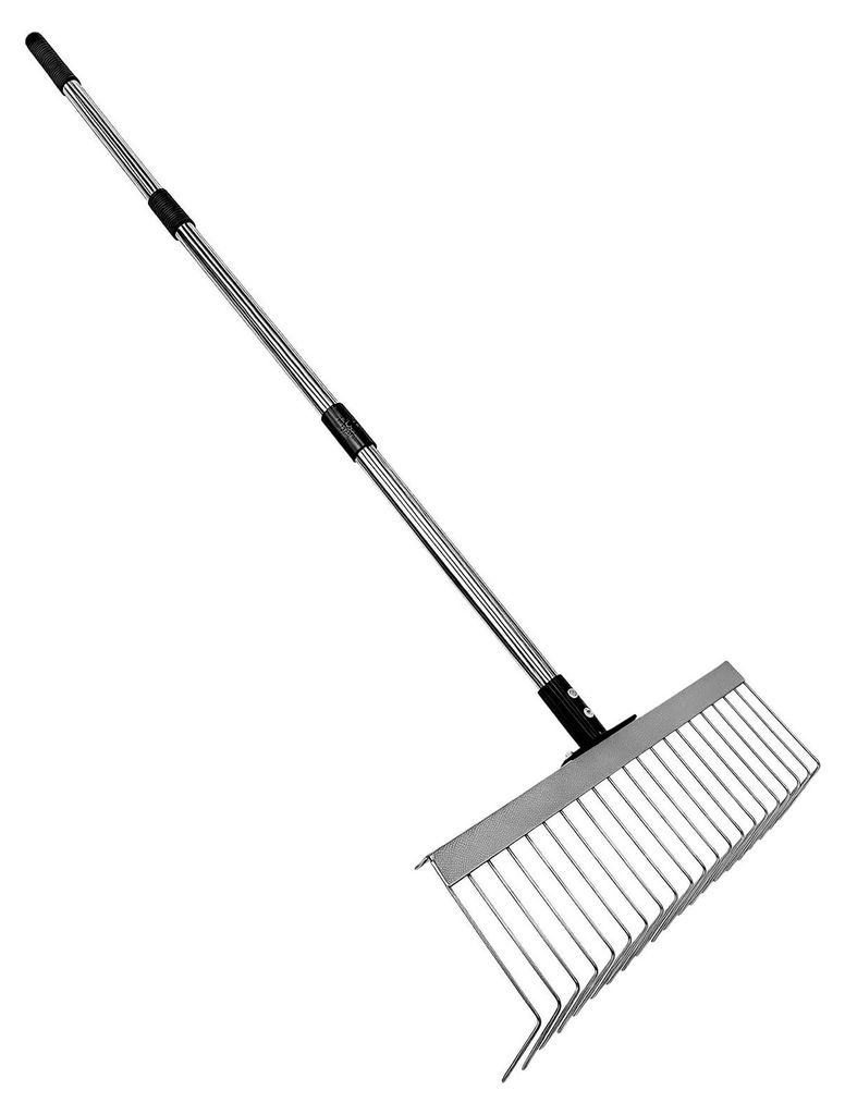 Rasenrechen | Metall Gartenrechen - Gartenwerkzeug zur Laubsammlung und Rasenpflege