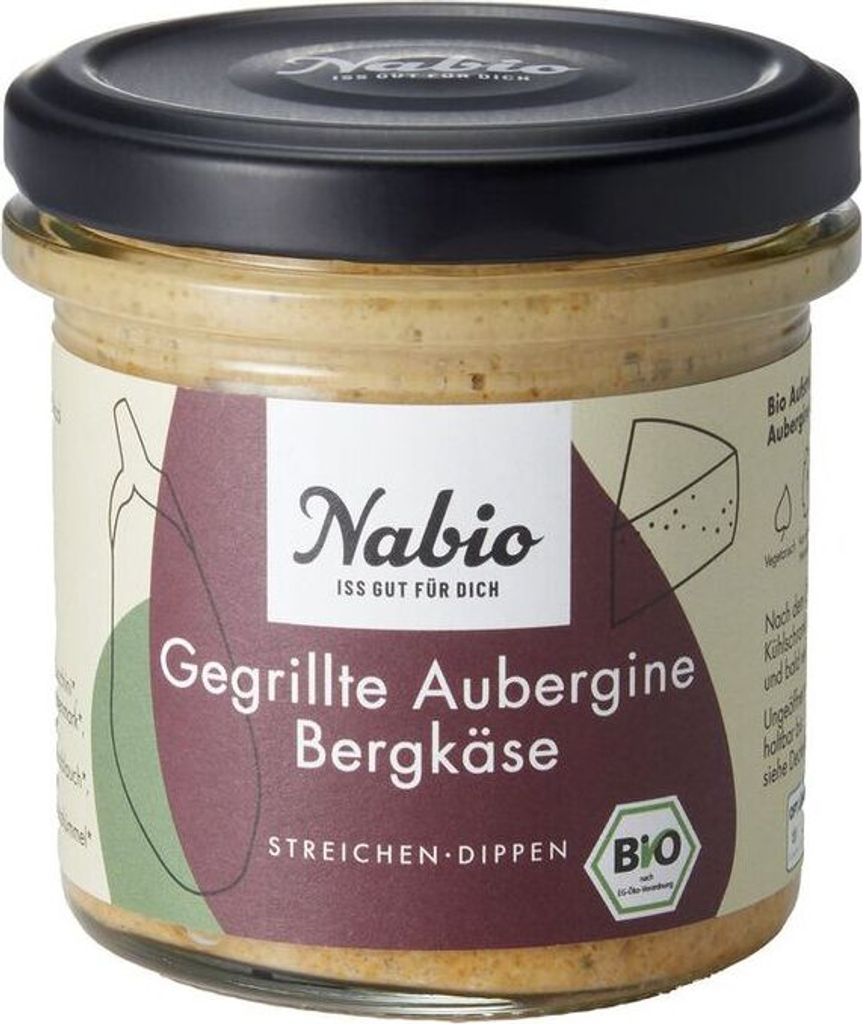 Nabio Mediterraner Aufstrich Gegrillte Aubergine Bergkäse - Produktbild 