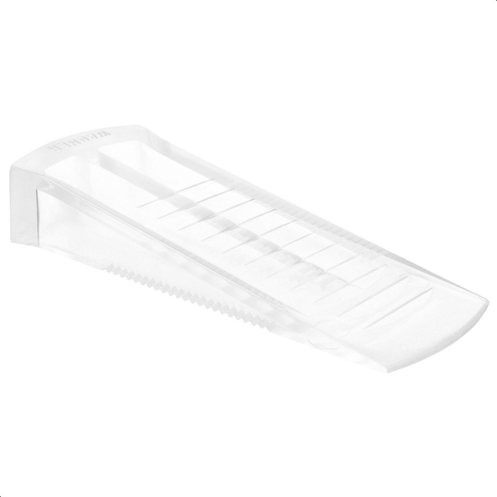 WAGNER Türkeil STANDARD CLEAR - 80 x 30 x 15 mm, Kunststoff transparent, zum Unterschieben, schützt Tür und Wand - 15690601