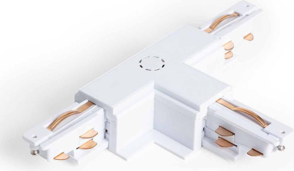 Verbinder 'Right Side' Typ T für 3-Phasenstromschiene DALI Track Einbau Aluminium Weiß