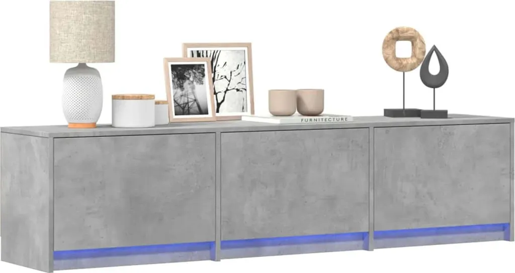 Porta TV vidaXL 165x34x40 cm con LED - Stile Industrial Moderno
