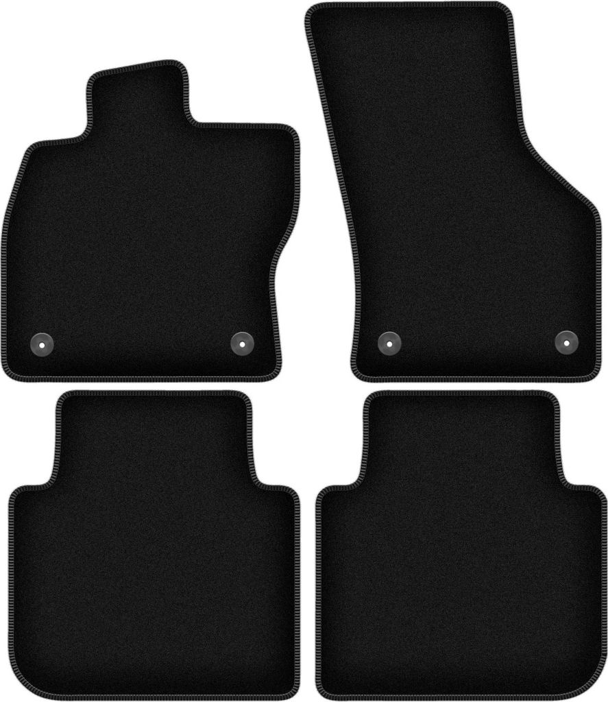 Wielganizator Velours-Autoteppiche – passend für Skoda Superb III (Kombi, Limousine, Bj. 2015-2020) – schwarz, passgenau, mit Befestigungen s...