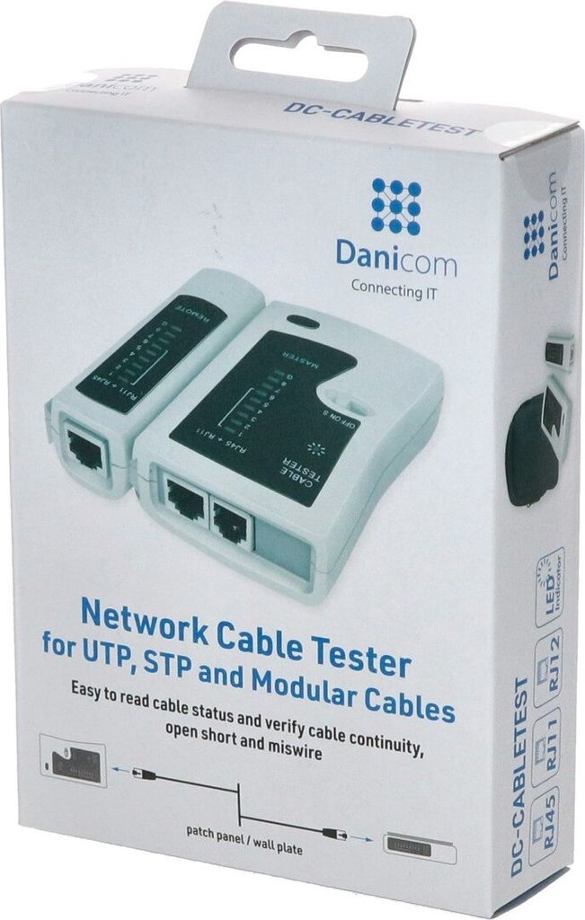 Netzwerktester, RJ11 RJ12 RJ45 ISDN Leitungstester, Cat5 Cat6 Kabeltester