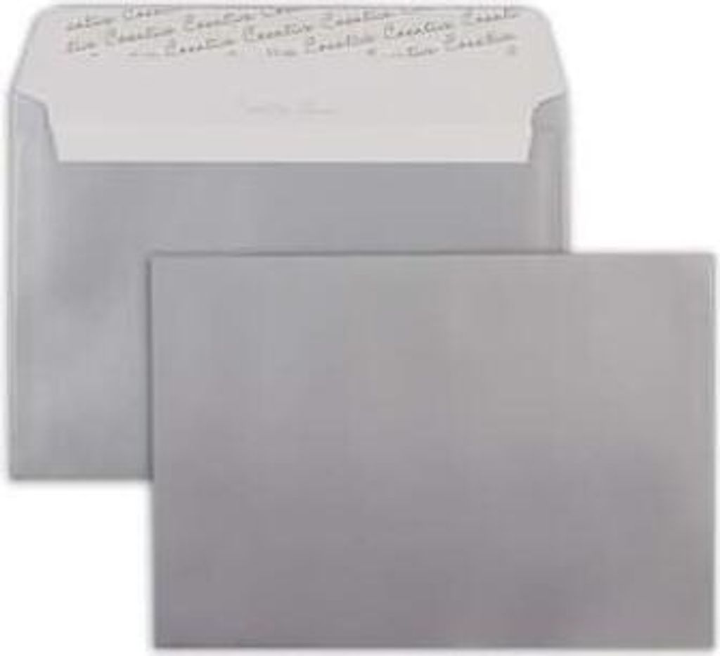 Briefumschläge C5 130g/qm haftklebend VE=100 Stück silber