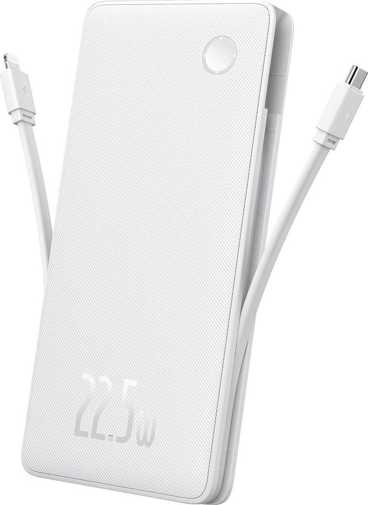 Baseus Powerbank P10067501213-00, 10.000 mAh, 22,5 W, Weiß