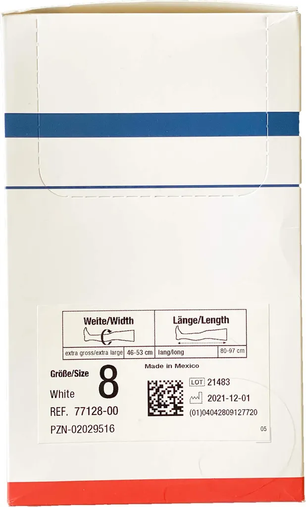 Comprinet Pro Bianco Taglia 8 | 2pz Calze Compressive Lunghe Professionali