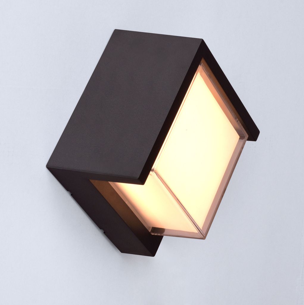 LED Außenwandleuchte LBD2460-12-BK, Schwarz, 12W, 3000K, IP65
