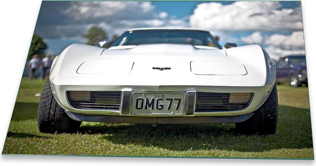 Herdabdeckplatte Glaskeramik 1 Teilig 80x52 Auto Weiß Abdeckung Glas Spritzschutz Deko