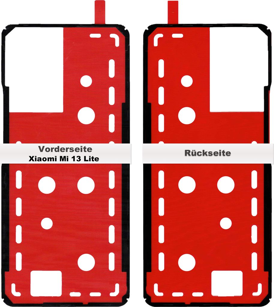 Xiaomi 13 Lite Akkudeckel Klebefolie Rahmen Kleber Dichtung Backcover Adhesive Glue