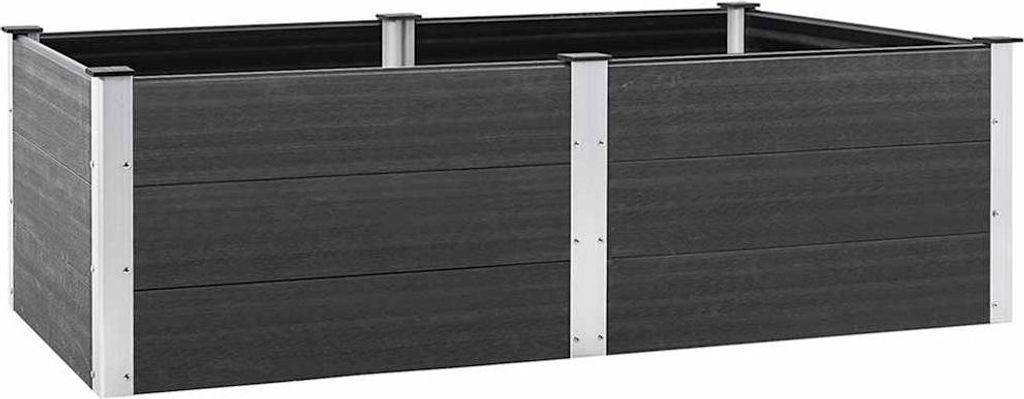 vidaXL Podwyższone łóżko ogrodowe 200x100x54 cm WPC Szare Zdjęcie produktu 