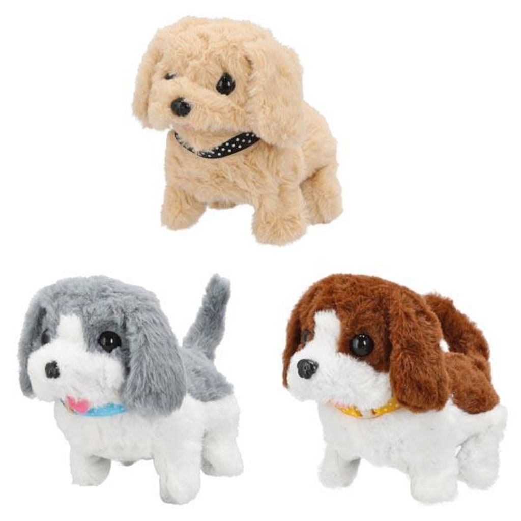 Laufender Hund, 17x15cm, 3/s, mit Sound und Bewegung Lieferumfang 3 Stück sortiert