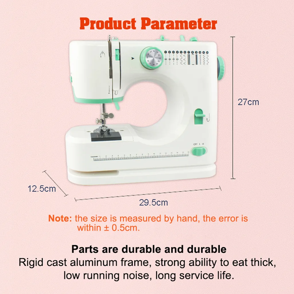 Machine à coudre portable 12 points de couture et plateau de travail - 13