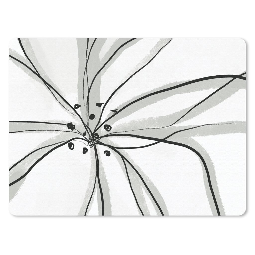 MuchoWow Mauspad Mousepad Blumen - Abstrakt - Design 40x30 cm - Mousepads - Maus Mat - Pad - Mausunterlage - Anti Rutsch