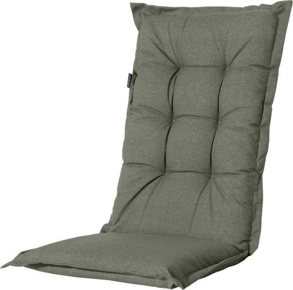 Madison Tuinstoelkussen hohe Rückenlehne 50x123 cm Manchester grün für Garten, Balkon, Terrasse