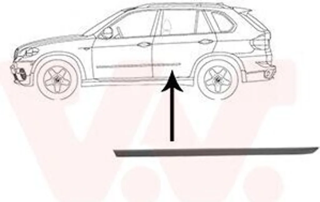 Réparer portière BMW X5 E70 avec la baguette arrière gauche 0689425