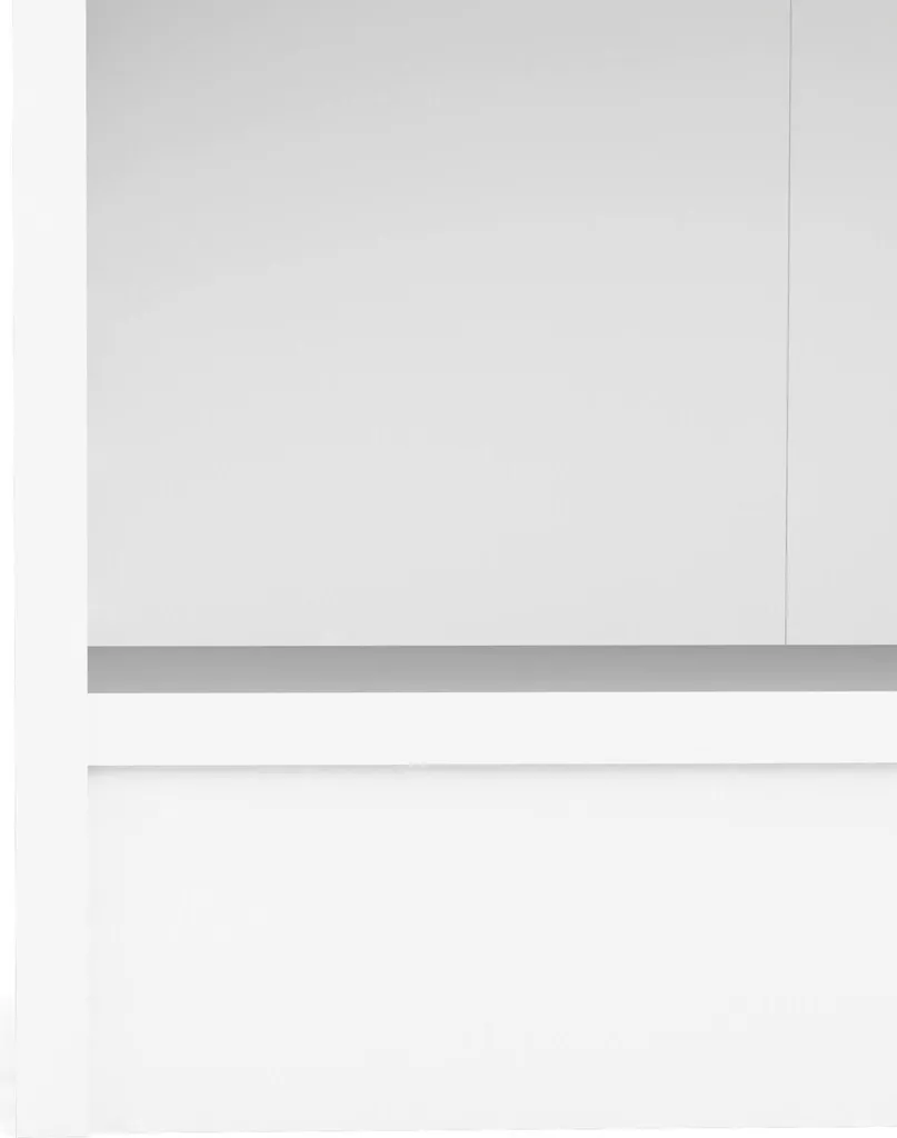 Étagère de rangement BASIC blanche pour salon - Bibliothèque 4 niveaux