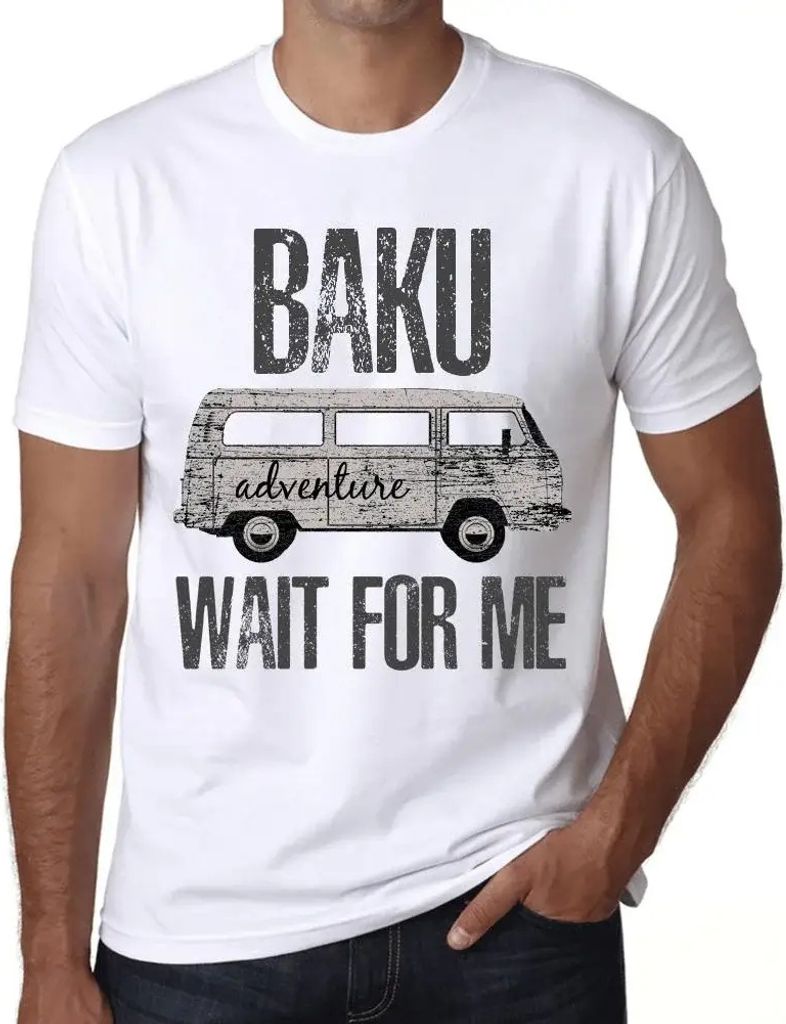 Herren Grafik T-Shirt Abenteuer warten auf mich in Baku – Adventure Wait For Me In Baku – Öko-Verantwortlich Vintage Jahrgang Kurzarm Lustige ...