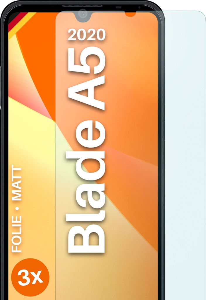 moex 3x Schutzfolie kompatibel mit ZTE Blade A5 2020 - Displayschutzfolie Anti Reflex Folie, Matt