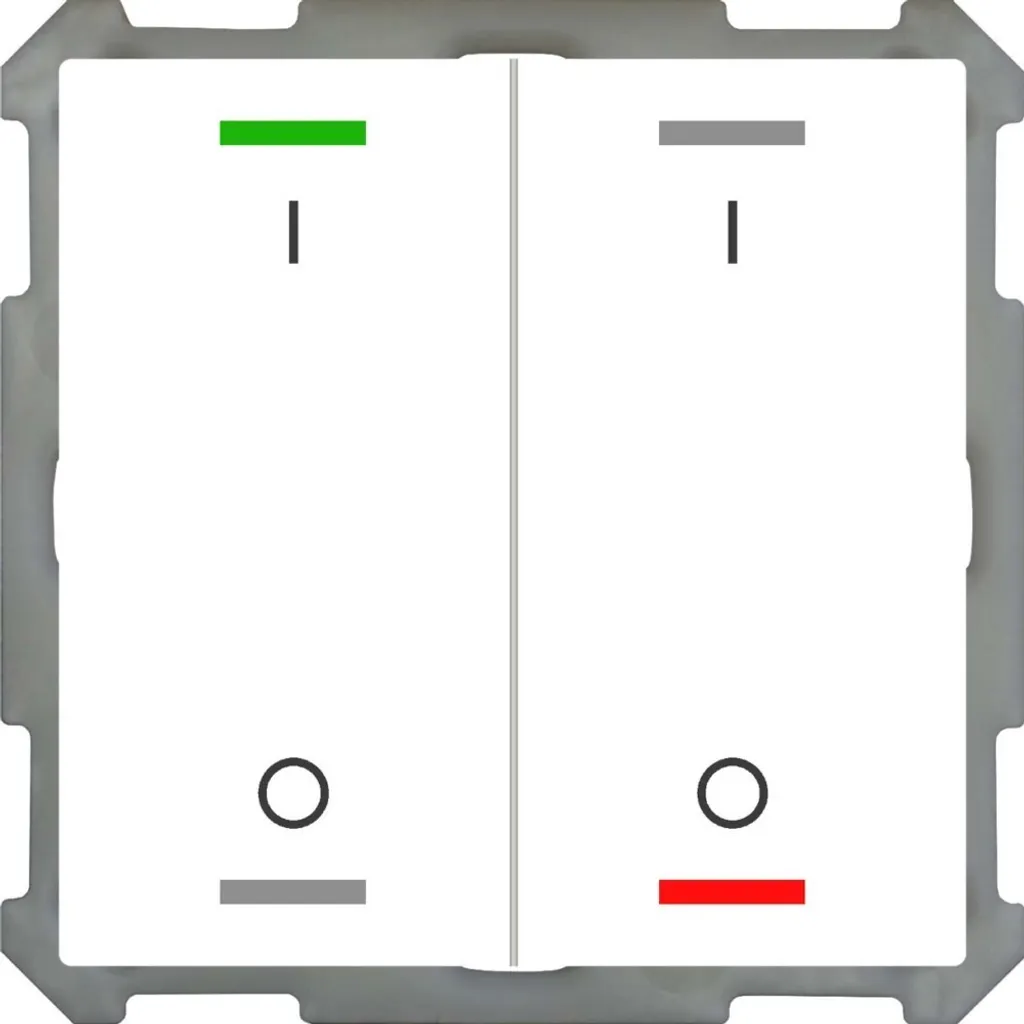 Bouton-poussoir RGBW MDT Light 63 Double Blanc Studio BE-TAL6302.B1