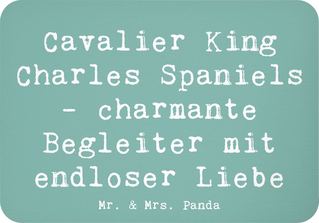 Mr. & Mrs. Panda magnet Spruch Cavalier King Charles Spaniel Begleiter - Meeresbrise - Geschenk, endlose Liebe, freundlich, whiteboardmagnet, seidi...