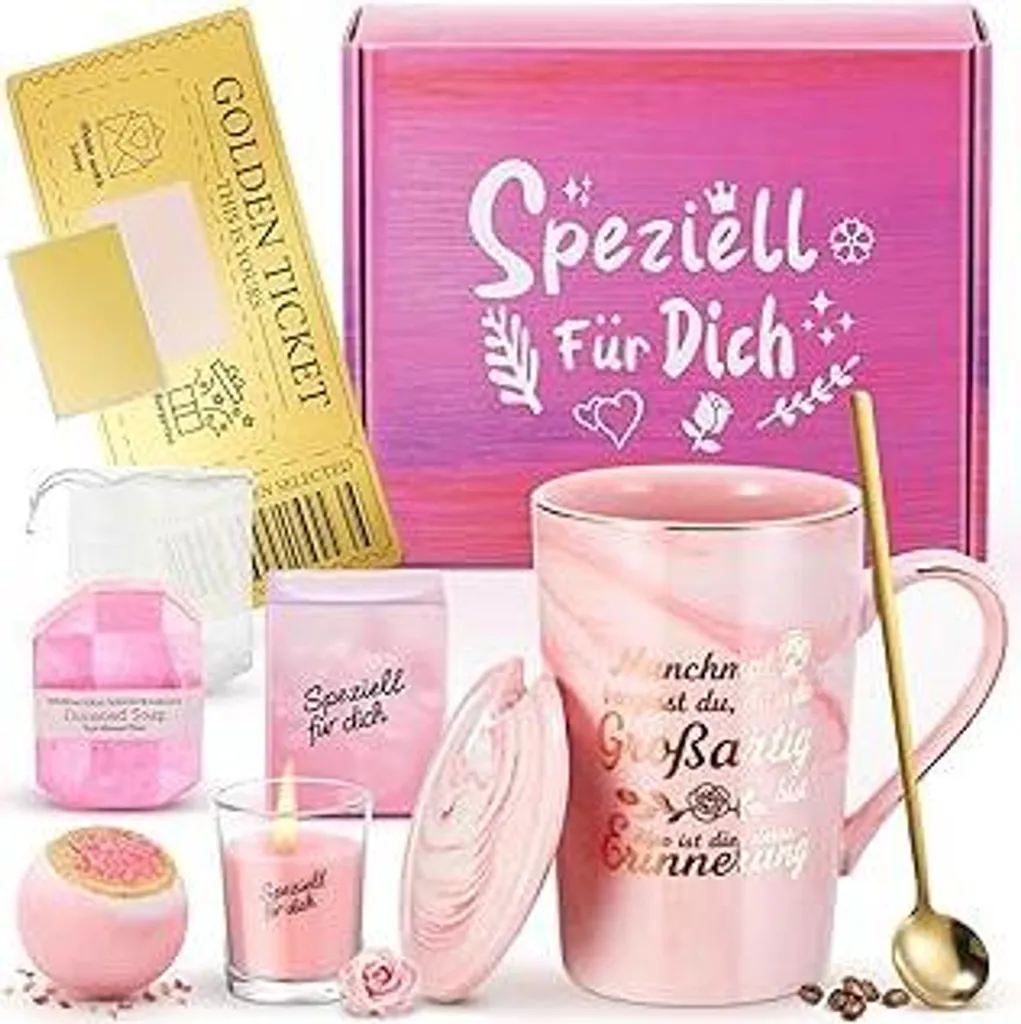 XVB Regali per Donne: Mug Caffè Elegante 340ml Set Compleanno e Natale