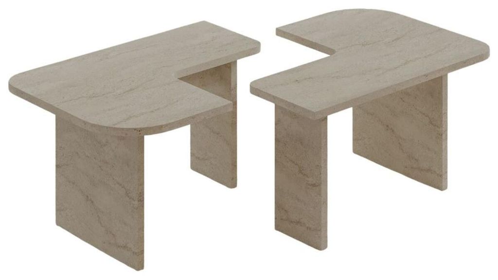 CALICOSY - 2er-Set Couchtische L90 cm - ADEL