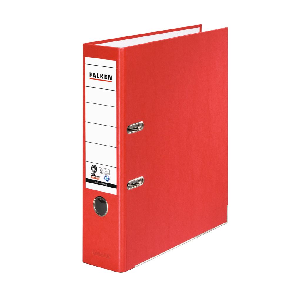 Falken Ordner Recycolor 11285632 DIN A4 80mm Papier rot