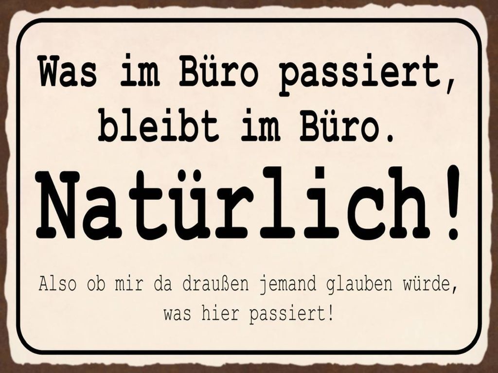 vianmo Holzschild 30x40 cm was im Büro passiert bleibt im