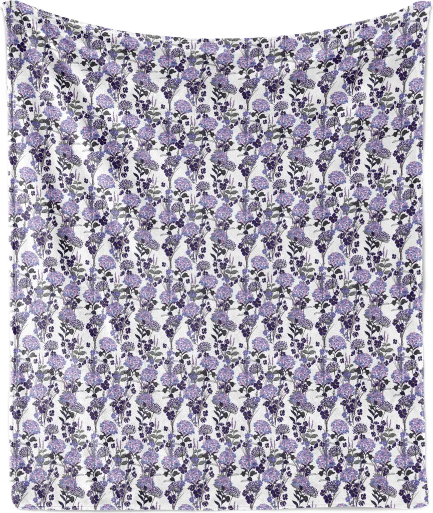 Coperta Floreale ABAKUHAUS Purpleblue - Estetica e Comfort