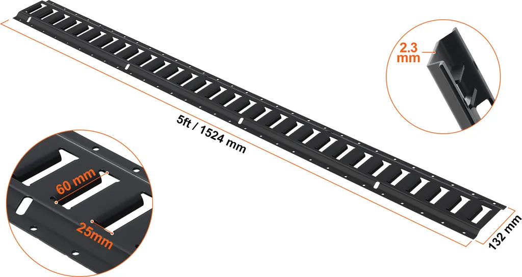 Kit Trasporto Moto E-Track SucceBuy 18 Pezzi - Acciaio Nero 2000lb - 8