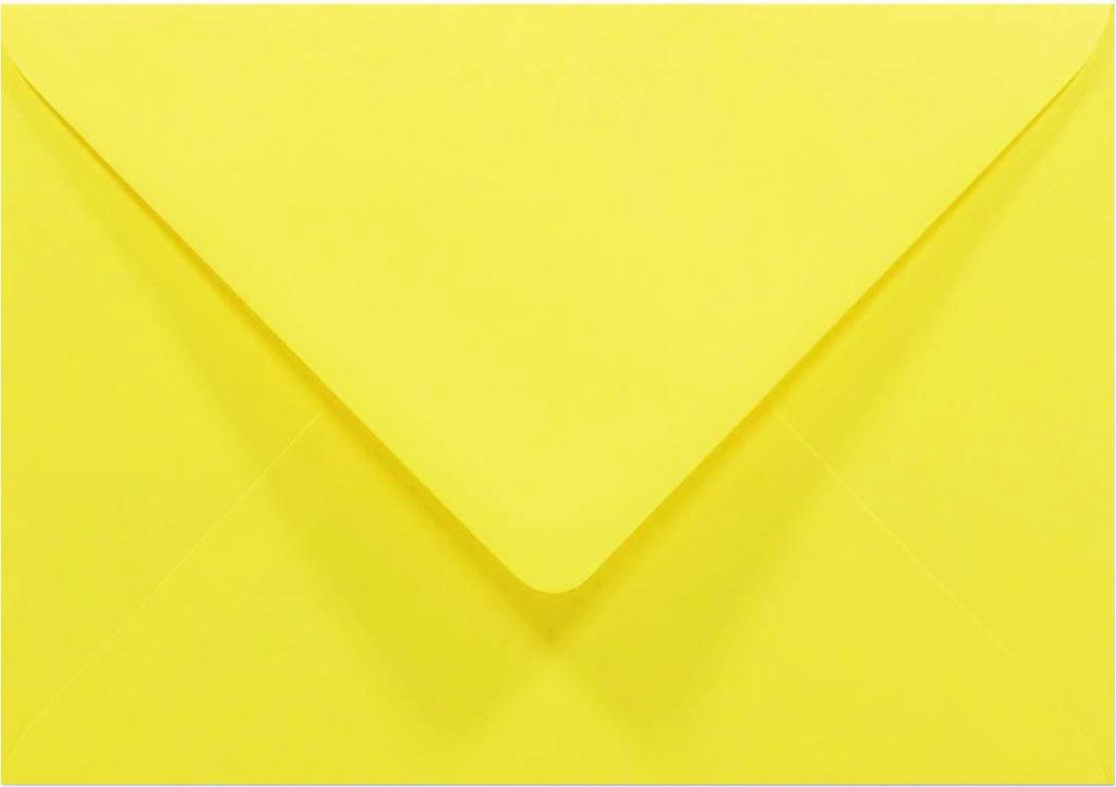 Intensive gelbe Briefumschläge v2 120g/m2 B6 10 Stück Shan